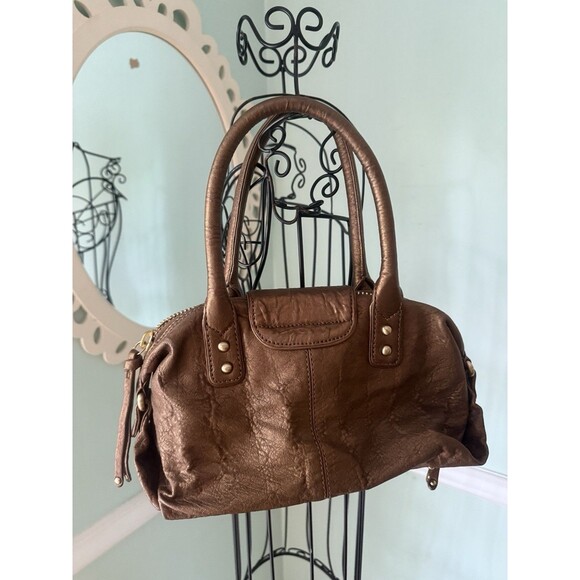 Botkier Bianca Leather Cognac Satchel Handbag Shoulder Boho Y2K Purse - Picture 5 of 7